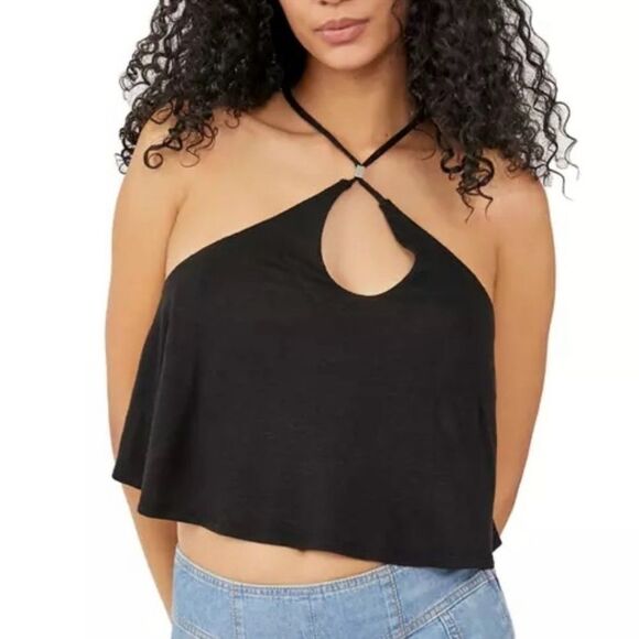 Free People Long Weekend Top In Black - Picture 3 of 6